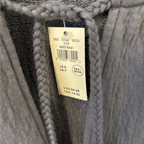 NWT AERIE GREY GAUZY COTTON TOP - Picture 5 of 5
